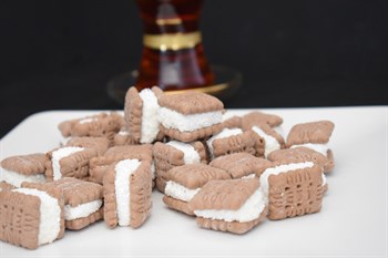 Kakaolu Mini Bisküvi Arası Lokum - 450 gr